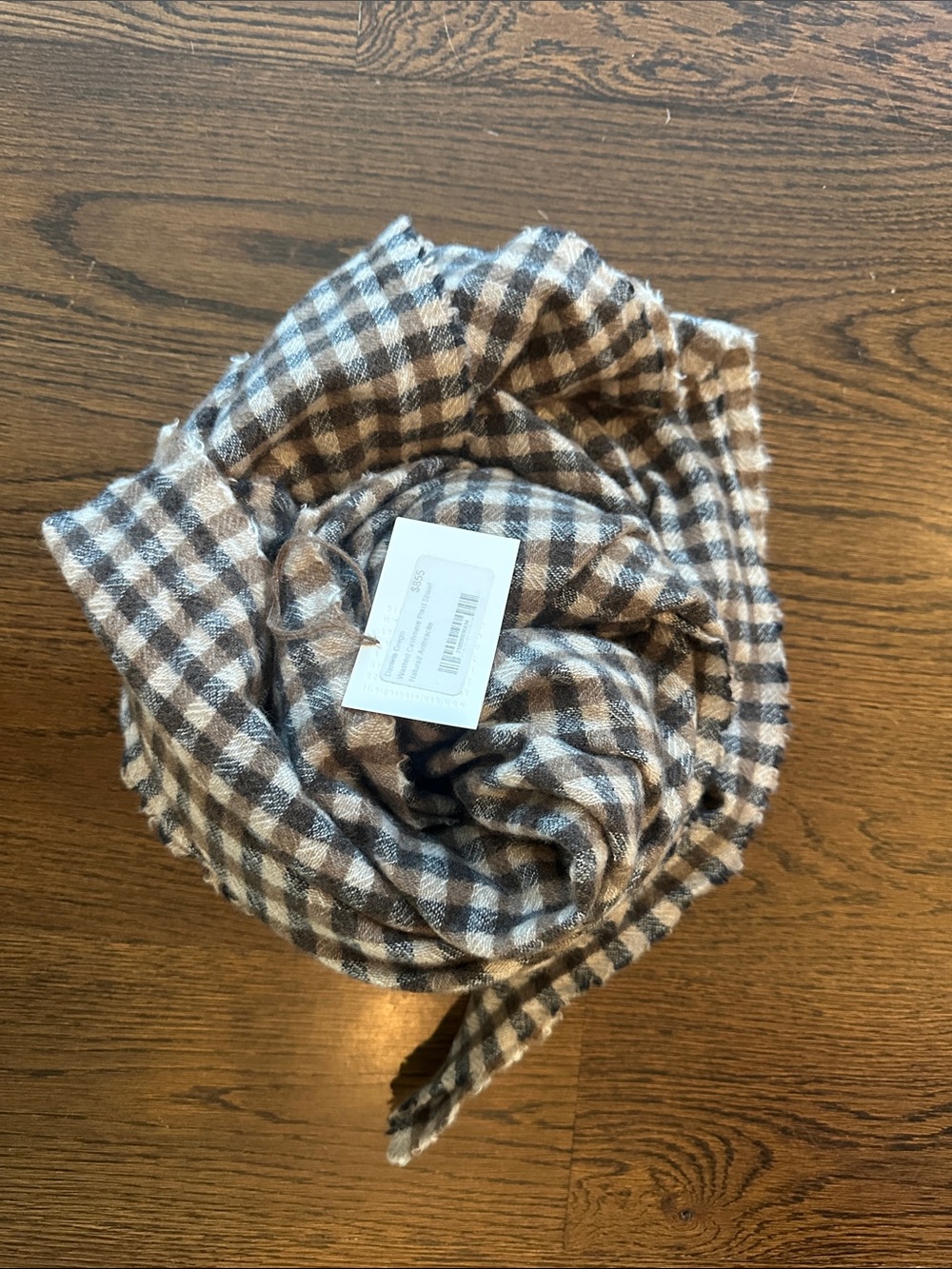 NWT Daniela Gregis 100% Cashmere Plaid Shawl